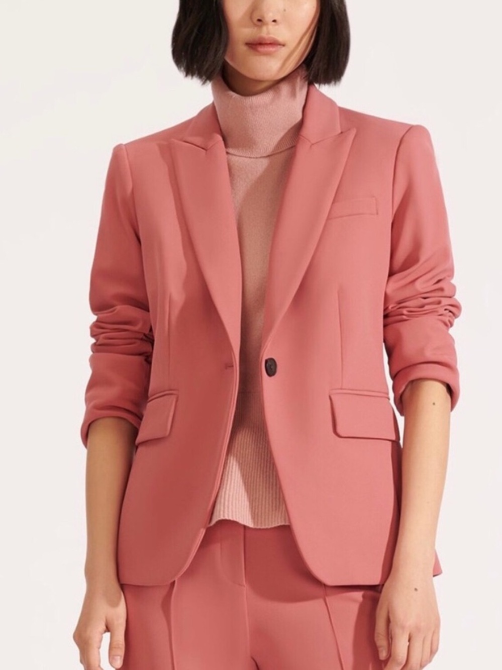 Veronica Beard Cutaway Dickey Blazer mauve pink jacket size 12